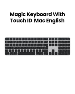 Apple Magic Keyboard with Touch ID and Numeric Keypad for Mac Models with Apple Silicon - British English - Black Keys | MK2A3LL/A