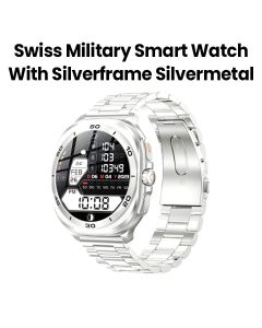 Swiss Military DOM7 Smart Watch with Silverframe Silver Metal Strap |SM-WCH-DOM7-SILF