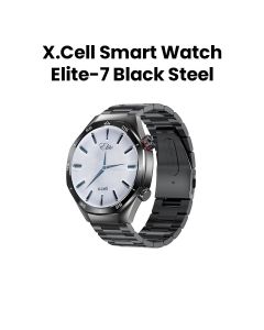Xcell Elite7 Smartwatch Gunframe with Black Steel Strap - Gunmetal | XL-WCH-ELITE7-GUNF