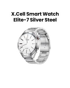 Xcell Elite7 Smartwatch Silverframe with Silver Metal Strap - Silver | XL-WCH-ELITE7-SILF
