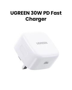 UGREEN 30W PD Fast Charger UK - White | UG-AC-USBC-CD127-30W