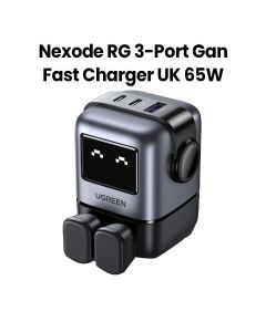 UGREEN Nexode RG 65W 3-Port GAN Fast Charger - Black | UG-AC-3PORT-65W-GAN-CD361