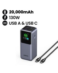 UGREEN 20,000mAh Quick Charging 130W Power Bank (Gray) | UG-PB-PB721-20000C-130W