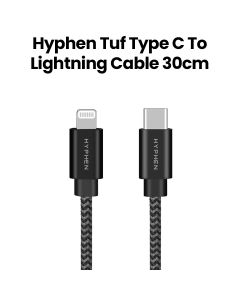 Hyphen TUF Type-C to Lightning Cable 30cm – Black | HCB-TYCL034879