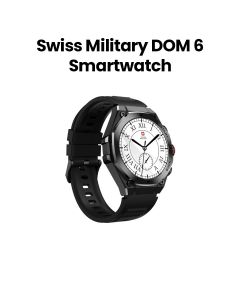 Swiss Military Smart Watch with Black Frame Black Silicon Strap | SM-WCH-DOM6-BLKF-BLKSS