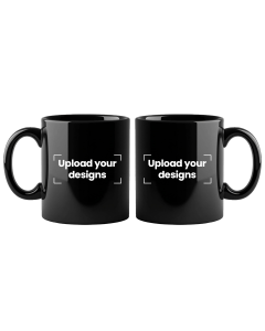 Ceramic Mug Printed with Your Personalized Design - Black