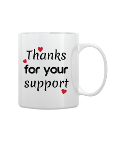 White Mug Printed in Expressing Gratitude
