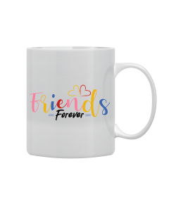 White Mug Printed in Friends Forever