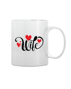 White Mug Printed in Husband & Wife