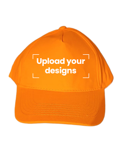 Cotton Cap Printed with Your Personalized Design - Orange