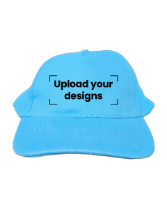 Cotton Cap Printed with Your Personalized Design - Aqua Marine