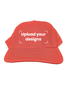 Cotton Cap Printed with Your Personalized Design - Red