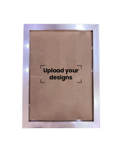 A5 Photo Frame Printed with Your Personalized Design - Silver Metallic