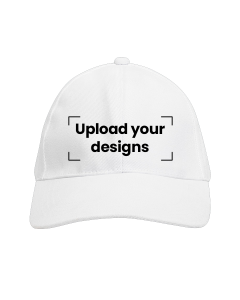 Cotton Cap Embroidered with Your Personalized Design - White