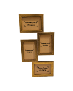 4x6 Photo Frame Printed with Your Personalized Design - Golden Collage