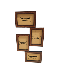 4x6 Photo Frame Printed with Your Personalized Design - Brown Collage