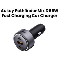 Aukey Pathfinder Mix 3 66W Fast Charging Car Charger – Gray | CC-P1