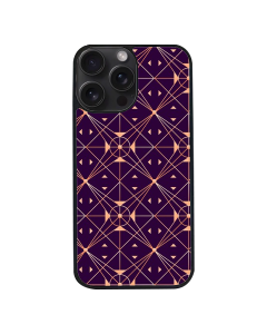 iPhone 15 Pro Max Black Case  Printed With Gradient Art Deco Pattern