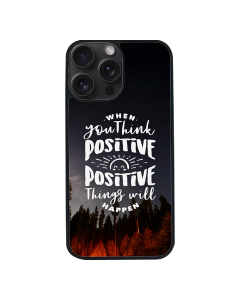 iPhone 15 Pro Max Black Case  Printed With Positive Lettering With Photo