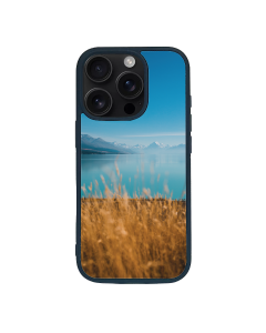 iPhone 16 Pro Max Black Case  Printed With Vertical Shot Lake Pukaki Mount Cook