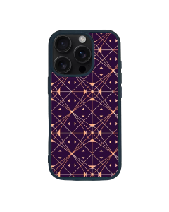iPhone 16 Pro Max Black Case  Printed With Gradient Art Deco Pattern