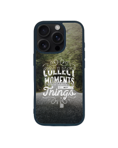 iPhone 16 Pro Max Black Case  Printed With Travel Lettering Background With Photo