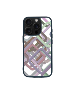 iPhone 16 Pro Black Case  Printed With Multicolour Square Background