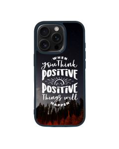 iPhone 16 Pro Black Case  Printed With Positive Lettering With Photo