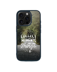 iPhone 16 Pro Black Case  Printed With Travel Lettering Background With Photo