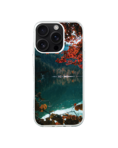 iPhone 16 Pro Max Transparant Case Printed With Brown Green Trees Beside River Daytime