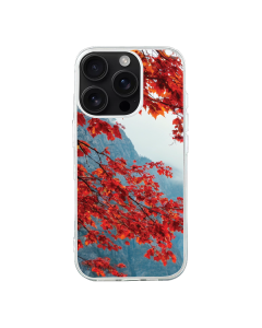 iPhone 16 Pro Max Transparant Case Printed With Mountain Lake Autumn Landscape