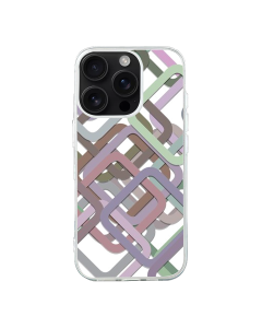 iPhone 16 Pro Max Transparant Case Printed With Multicolour Square Background