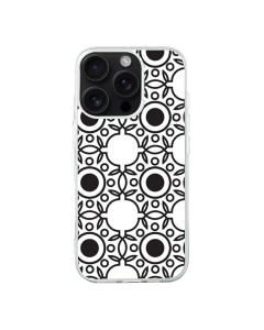 iPhone 16 Pro Max Transparant Case Printed With Abstract Monochrome Seamless