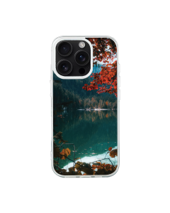 iPhone 16 Pro Transparant Case Printed With Brown Green Trees Beside River Daytime