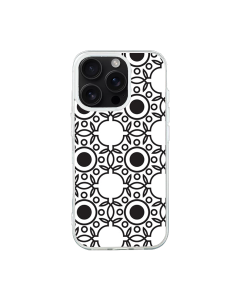 iPhone 16 Pro Transparant Case Printed With Abstract Monochrome Seamless