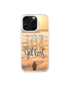 iPhone 16 Pro Transparant Case Printed With Travel Lettering With Quote And Image