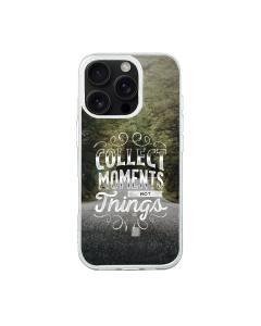 iPhone 16 Pro Transparant Case Printed With Travel Lettering Background With Photo