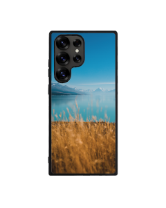 Samsung S25 Ultra Black Case  Printed With Vertical Shot Lake Pukaki Mount Cook