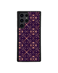 Samsung S24 Ultra Black Case  Printed With Gradient Art Deco Pattern