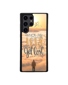 Samsung S24 Ultra Black Case  Printed With Travel Lettering With Quote And Image