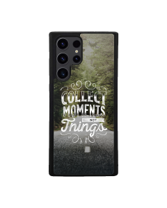 Samsung S24 Ultra Black Case  Printed With Travel Lettering Background With Photo