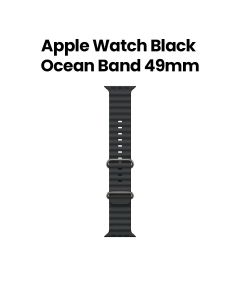 Apple 49mm Black Ocean Band - Natural Titanium Finish | MXTL3ZM/A