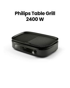Philips Table Contact Grill Non-Stick Plates 2400W | Black | HD6210/90