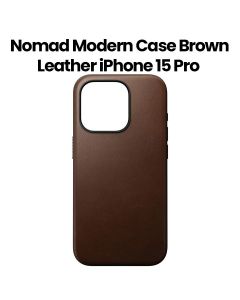 Nomad Modern Leather Case for iPhone 15 Pro | Brown | Nomad Leather | NM01614685