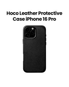 Hoco Leather Protective Case for iPhone 16 Pro | Black | DG29