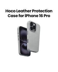 Hoco Leather Protective Case for iPhone 16 Pro | Gray | DG29