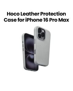 Hoco Leather Protective Case for iPhone 16 Pro Max | Gray | DG29