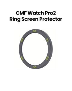 CMF Watch Pro 2 Metal Bezel Case Cover with Ring – Smart Bracelet Screen Protector - Grey/Green