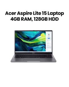 Acer Aspire Lite 15.6" Laptop Intel Celeron N4500 4GB RAM 128GB SSD Win 11 | Steel Grey | NX.J9UEM.001