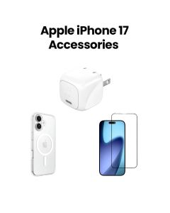 Belkin iPhone 17 Accessories Bundle MegSafe Clear Case + Glass Screen Protector + 30W USB-C Wall Charger | Transparen